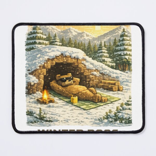 Item preview, Winter 2026 Relaxing Bear Pixel Design designed and sold by MeowMoodArt.