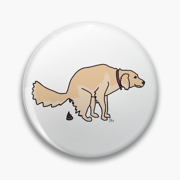 Item preview, Golden Retriever Pooping designed and sold by BKayArtsworks.