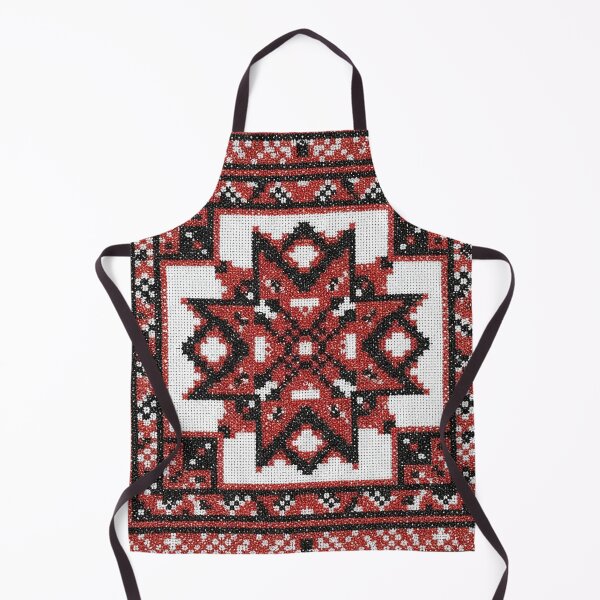 Item preview, Ukrainian Folk Embroidery Square: Traditional Star and Geometric Pattern. designed and sold by BrainCurves.