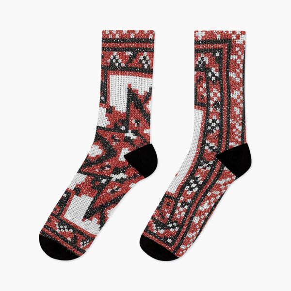 Item preview, Ukrainian Folk Embroidery Square: Traditional Star and Geometric Pattern. designed and sold by BrainCurves.