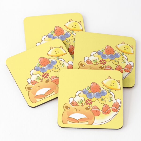 Item preview, Grumpy Kawaii Frog with Strawberry Dessert designed and sold by Kanniax.