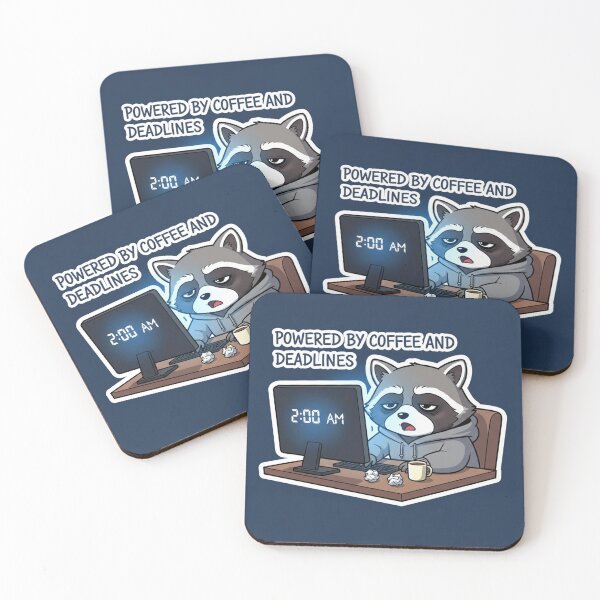 Item preview, Anime Raccoon Freelancer Exhausted designed and sold by FRADEX STORE.