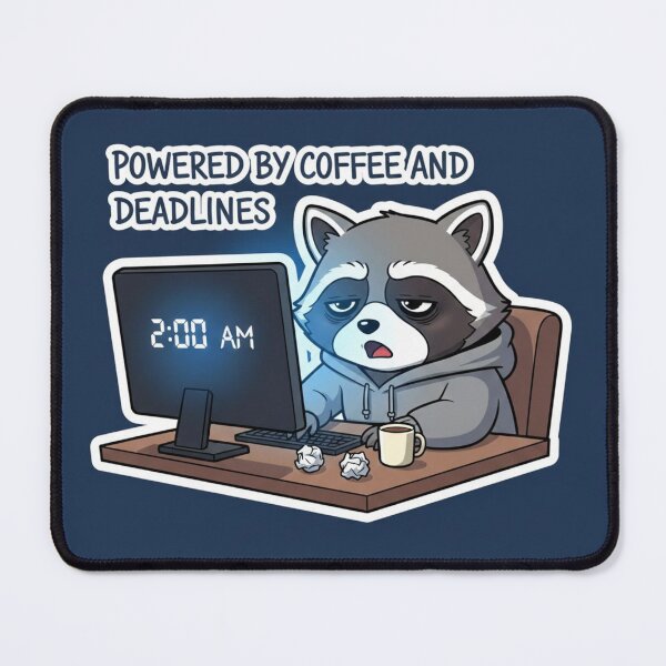 Item preview, Anime Raccoon Freelancer Exhausted designed and sold by FRADEX STORE.