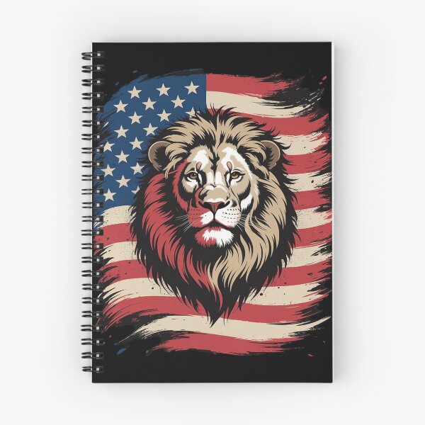 Item preview, USA 4th Of July Lion on Patriotic American Lion  designed and sold by DigitaldeligArt.