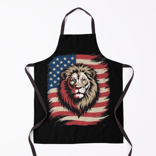 Item preview, USA 4th Of July Lion on Patriotic American Lion designed and sold by DigitaldeligArt.