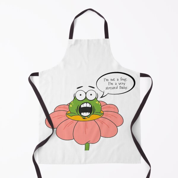Item preview, Funny Scared Frog Hiding in Pink Daisy  designed and sold by ChathuStrokes.