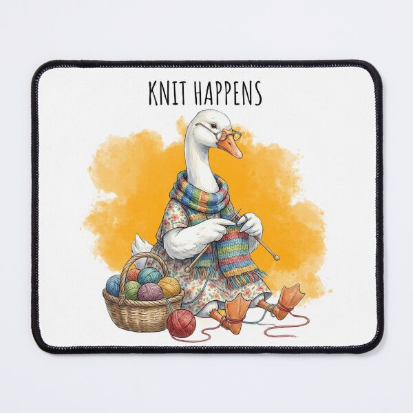Item preview, Funny Knit Happens Knitting Goose Yarn Lover Crochet designed and sold by MTJ-Mushrooms.