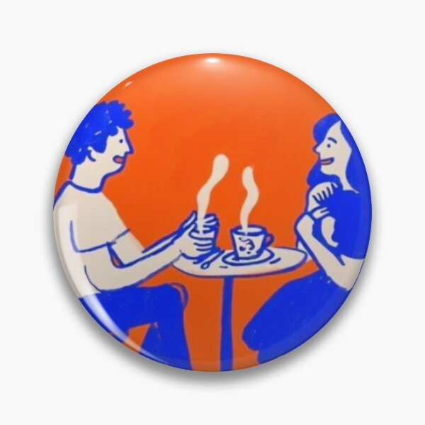 Item preview, “Blue‑Mood Brew & Chromatic Truths: A Couple Questioning Their Own Color Code” designed and sold by Print Fiction.