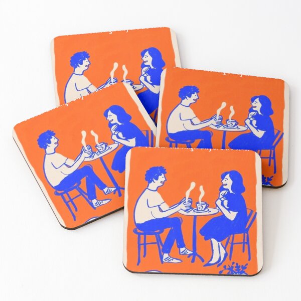 Item preview, “Blue‑Mood Brew & Chromatic Truths: A Couple Questioning Their Own Color Code” designed and sold by Print Fiction.