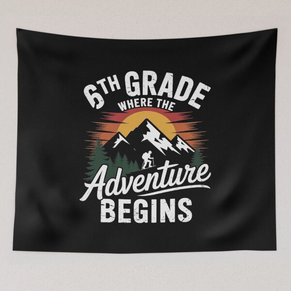 Item preview, 6th Grade Adventure Begins First Day Of School Teacher Kids designed and sold by MarkLeedsArt.