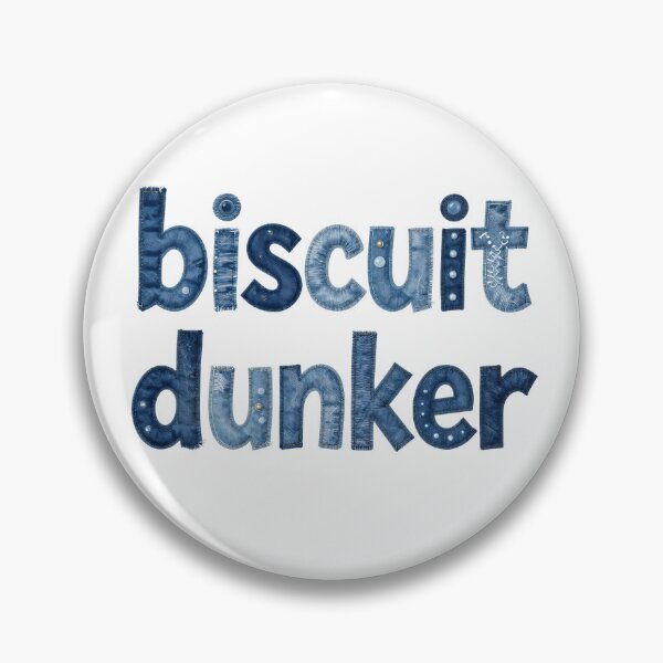 Artikelvorschau, BISCUIT DUNKER - IN DENIM FAKE LETTERING entworfen und verkauft von AlexOBrienArt.