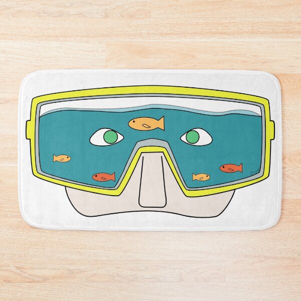Item preview, Scuba Diving Mask Filled With Water and Fish designed and sold by carryonmags.