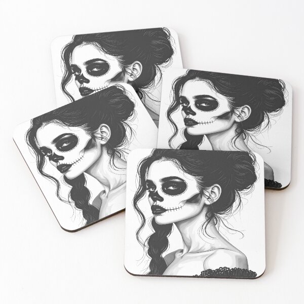 Item preview, Soul in black and white, Day of the Dead, woman designed and sold by LiskoDesign.