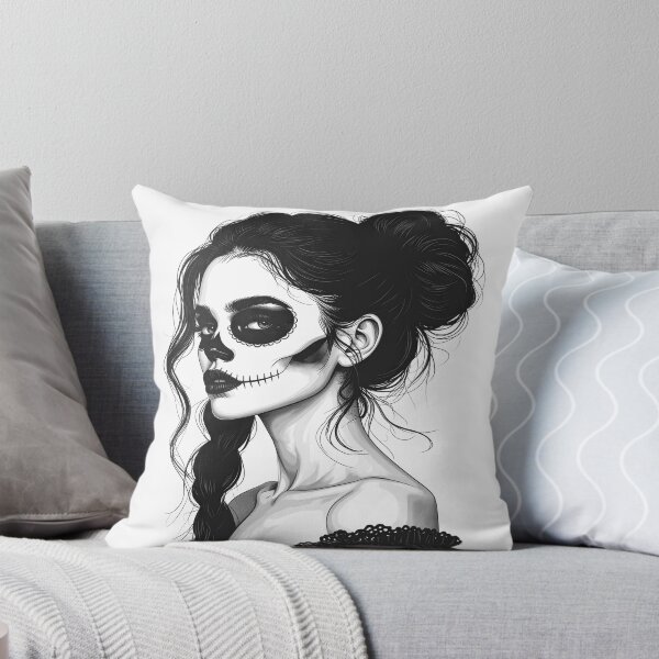 Item preview, Soul in black and white, Day of the Dead, woman designed and sold by LiskoDesign.