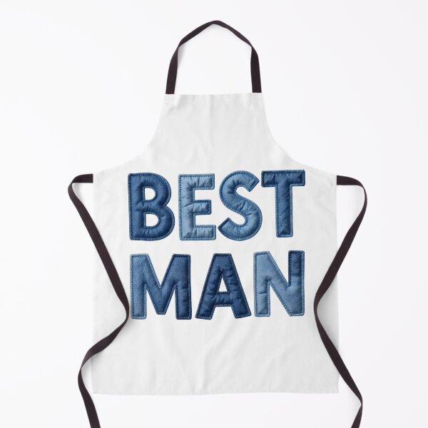 Item preview, BEST MAN - IN BLUE FAUX LETTERING designed and sold by AlexOBrienArt.