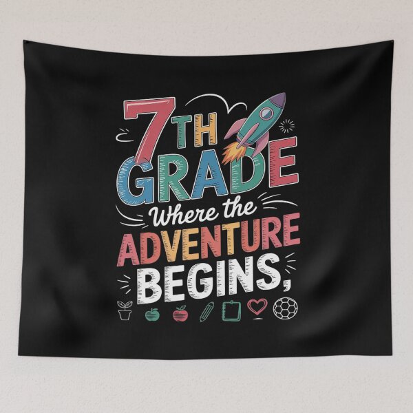 Item preview, 7th Grade Where The Adventure Begins Seventh Grade Teacher designed and sold by MarkLeedsArt.