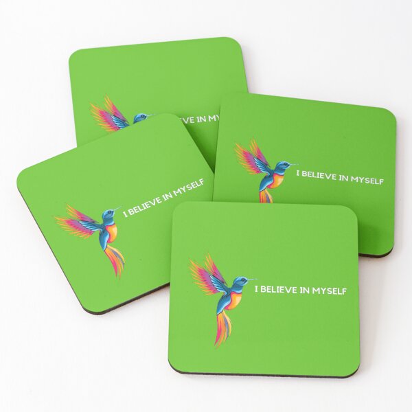 Item preview, I Believe In Myself Vibrant Hummingbird Illustration designed and sold by Posiheal26.