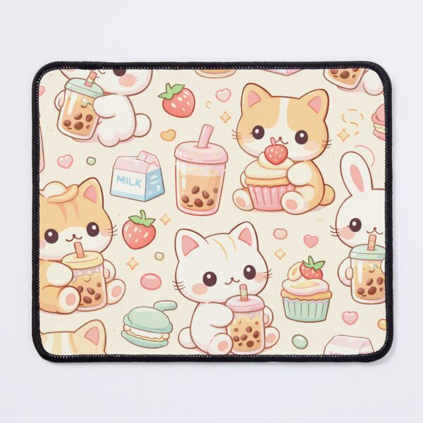 Item preview, Kawaii Bubble Tea Cute Café Pastel Pattern designed and sold by TTStudio.