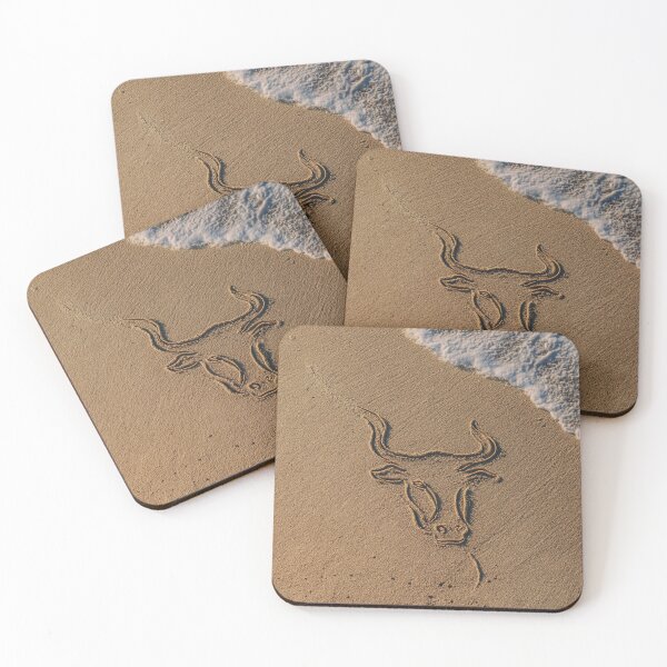 Item preview, Taurus zodiac sign drawing by ocean waves designed and sold by chase-thewave.