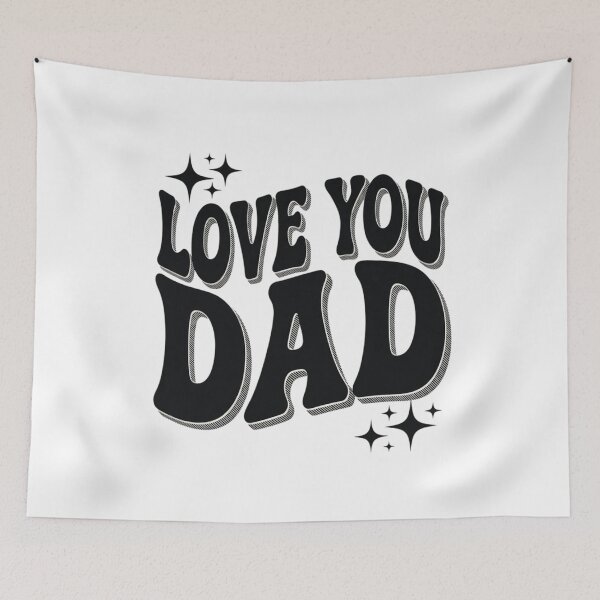 Item preview, Love You Dad – Retro Typography Quote Design designed and sold by dortmond.
