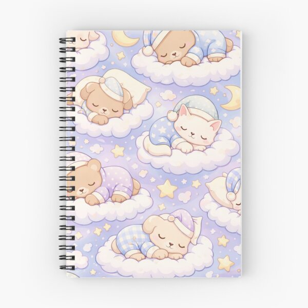 Item preview, Sleepy Kawaii Animals Pastel Dream Pattern designed and sold by TTStudio.