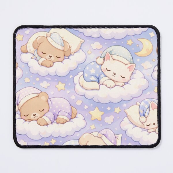 Item preview, Sleepy Kawaii Animals Pastel Dream Pattern designed and sold by TTStudio.