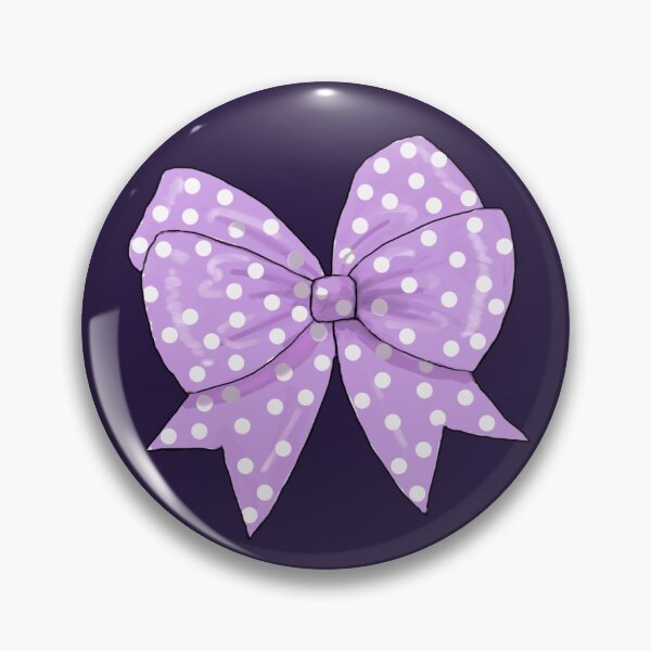 Item preview, Polka Dot Bow, Purple and White, Hand Drawn designed and sold by JoyfulWhimsy.