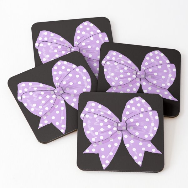 Item preview, Polka Dot Bow, Purple and White, Hand Drawn designed and sold by JoyfulWhimsy.