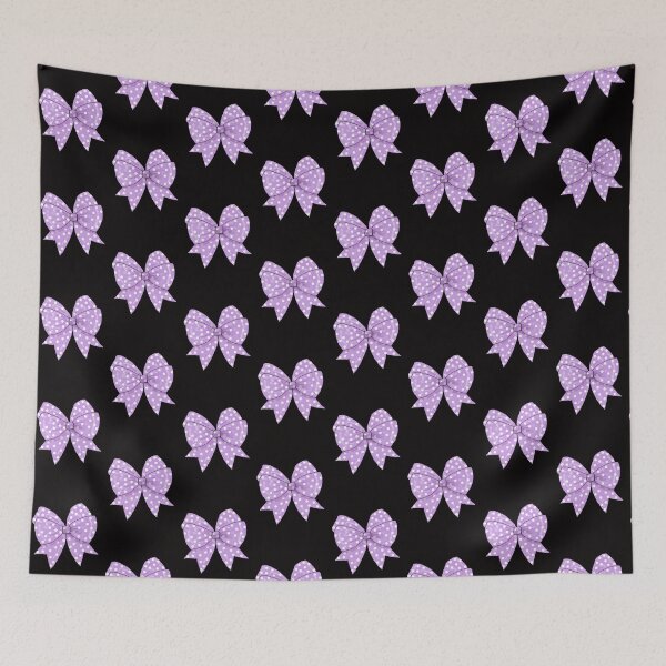 Item preview, Polka Dot Bow, Purple and White, Hand Drawn designed and sold by JoyfulWhimsy.