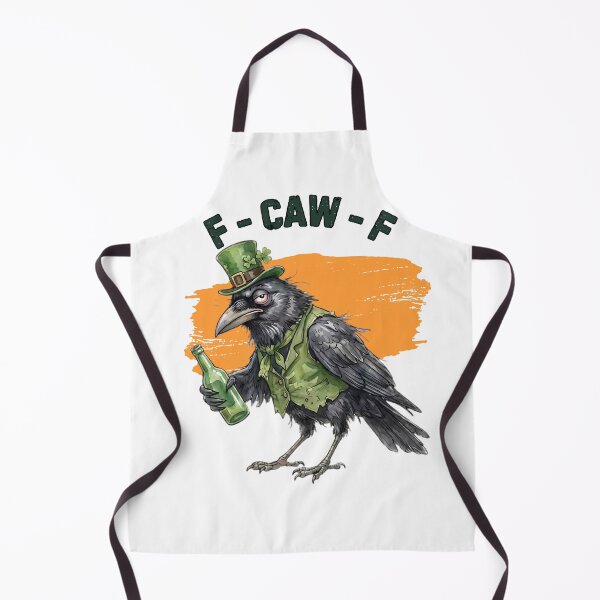 Item preview, Funny F-Caw-F Crow Paddy's Day Grumpy Raven Pun designed and sold by MTJ-Mushrooms.