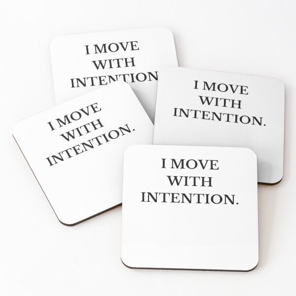 Item preview, I move with intention.  – Minimal Affirmation Quote designed and sold by FNJGlobal2023.