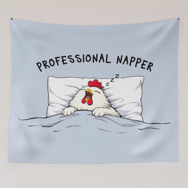 Item preview, Professional Napper Funny Sleep Shirt Chicken Illustration designed and sold by CreareAT.