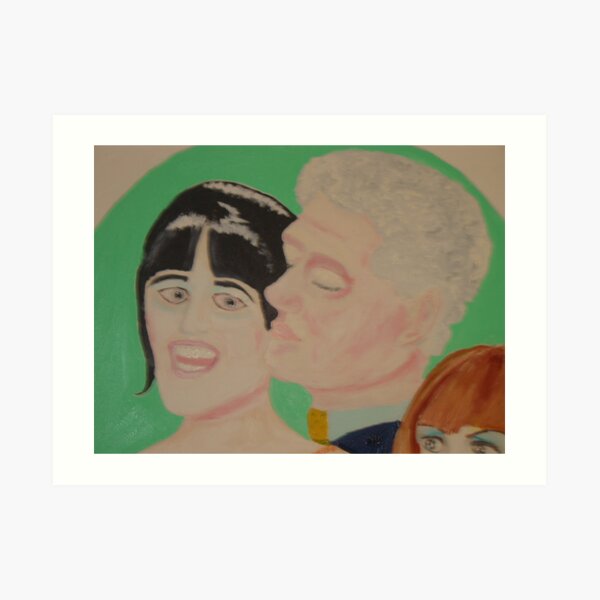 Mr President-Bill Clinton & Miss Monika in Love Art Print