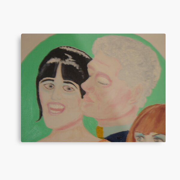 Mr President-Bill Clinton & Miss Monika in Love Metal Print