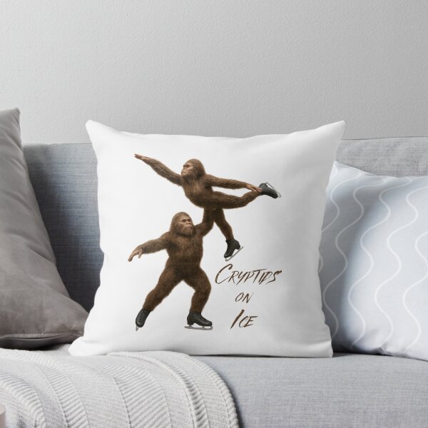 Item preview, Bigfoot Ice Skating, Cryptids on Ice designed and sold by SquirrelDesignLLC.