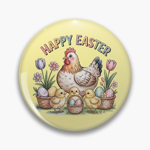 Item preview, Happy Easter – Vintage Mother Hen and Chicks Illustration designed and sold by WikaKowalczyk.