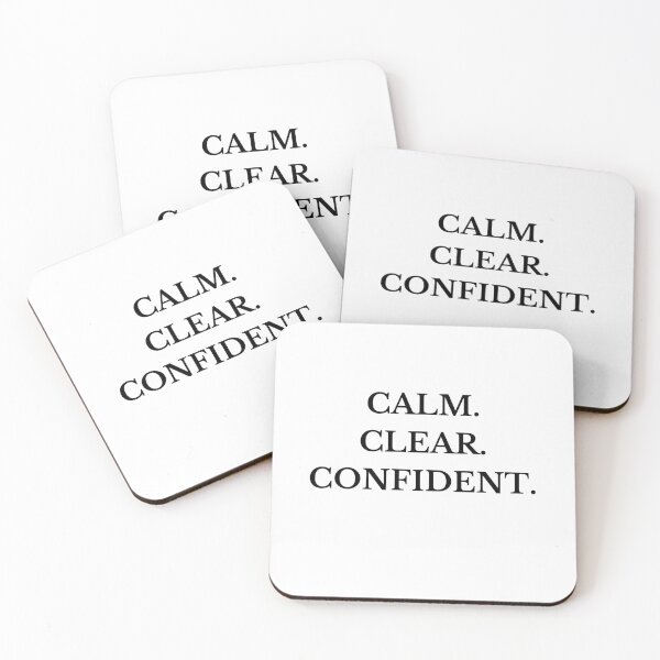 Item preview, Calm. Clear. Confident. – Minimal Affirmation Quote designed and sold by FNJGlobal2023.