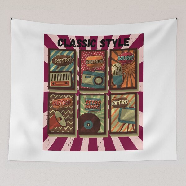 Item preview, Retro Music Aesthetic Classic Style Vintage Sound Art Tee designed and sold by KapiPrint.