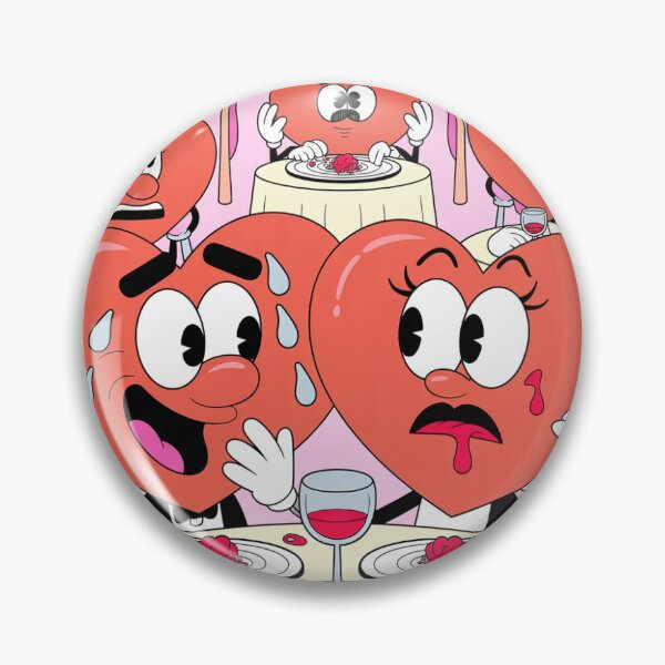 Item preview, Awkward Valentine's Date | Funny Heart Characters Cartoon designed and sold by Midnight Veil Designs.
