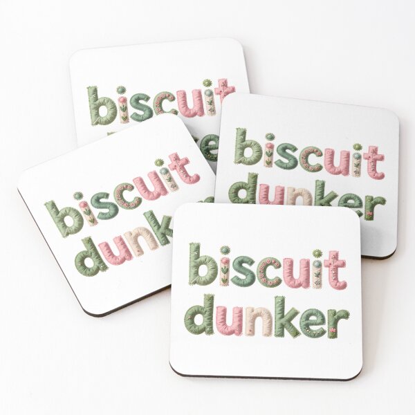 Item preview, BISCUIT DUNKER - IN FAUX LETTERING designed and sold by AlexOBrienArt.