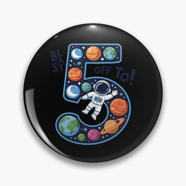 Item preview, 5 Year Old Outer Space Astronaut 5th Birthday Boy Girl Kids designed and sold by DigitaldeligArt.