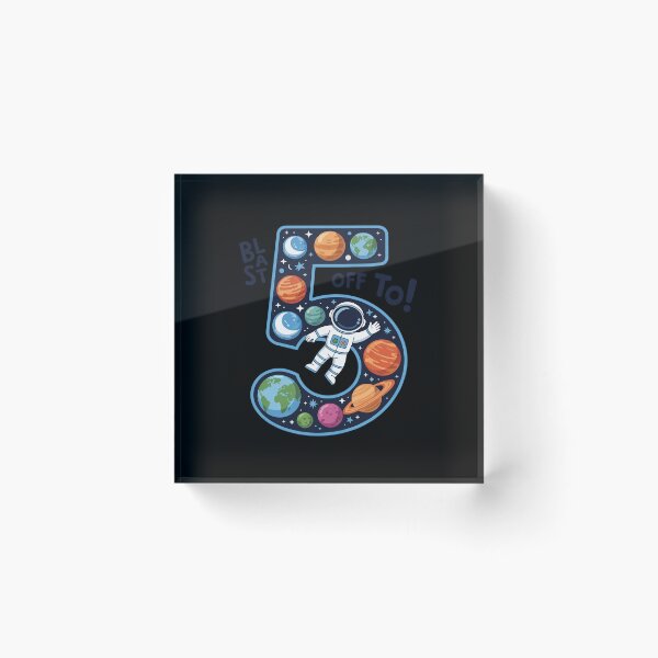 Item preview, 5 Year Old Outer Space Astronaut 5th Birthday Boy Girl Kids designed and sold by DigitaldeligArt.