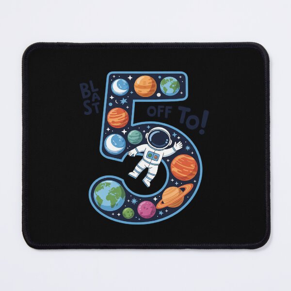 Item preview, 5 Year Old Outer Space Astronaut 5th Birthday Boy Girl Kids designed and sold by DigitaldeligArt.