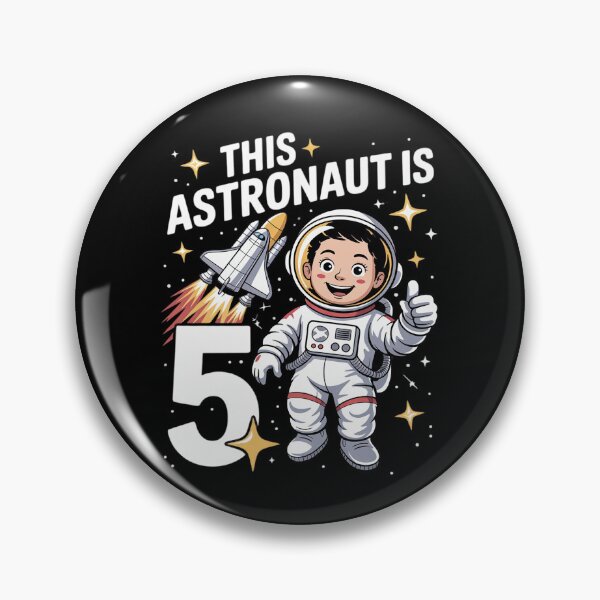 Item preview, 5th Birthday Rocket Astronaut Astronomy 5 Year Old Birthday designed and sold by DigitaldeligArt.