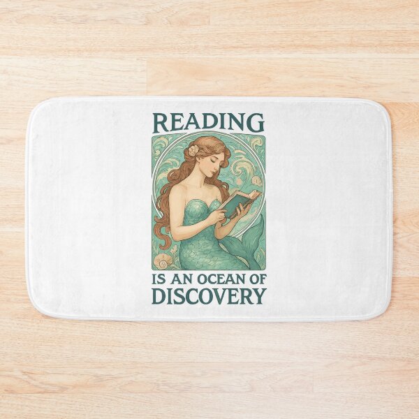 Item preview, Reading mermaid in the ocean of books designed and sold by Pineapple-Tree.