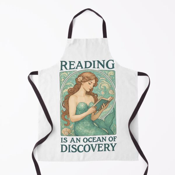 Item preview, Reading mermaid in the ocean of books designed and sold by Pineapple-Tree.