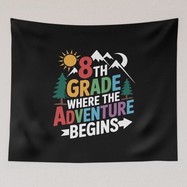 Item preview, Eighth Grade First Day of 8th Grade Let The Adventure Begin designed and sold by MarkLeedsArt.