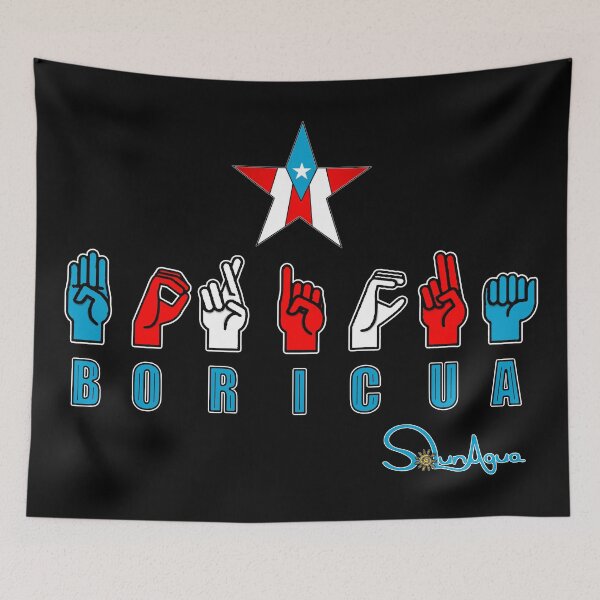 Item preview, Boricua ASL Sign Language Design – Puerto Rican Flag Pride designed and sold by SoLunAgua ..