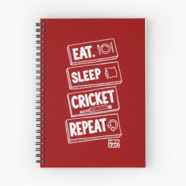 Item preview, EAT SLEEP CRICKET REPEAT Line Art | Cricket Player Illustration designed and sold by Howzatcricket.
