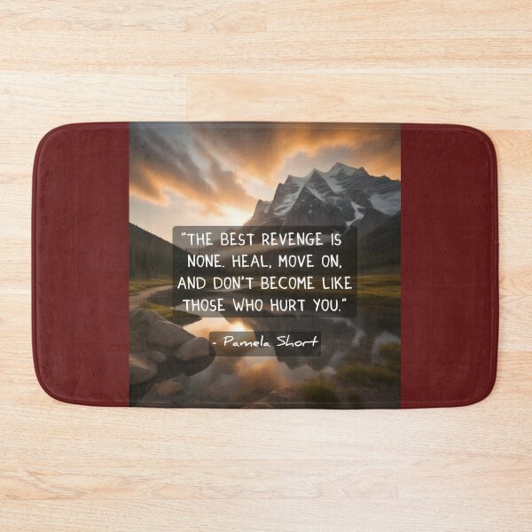 Item preview, THE BEST REVENGE IS NONE | Inspirational Mountain Landscape Art | Healing & Growth Wisdom Quote Graphic designed and sold by SergioMiklos.